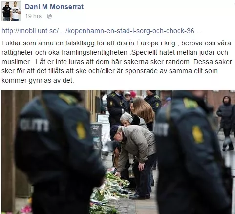 Svensk rappare om attentaten i Köpenhamn: ''sponsrade av elit''