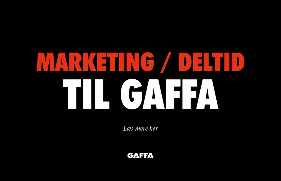 Marketing / deltid til GAFFA