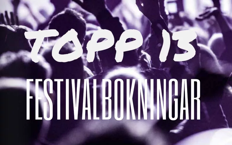 Sveriges bästa festivalbokningar 2017 – plats 13 till 6
