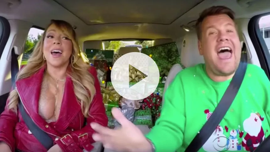 Se James Cordens jule-Carpool Karaoke med Mariah Carey, Adele og mange flere