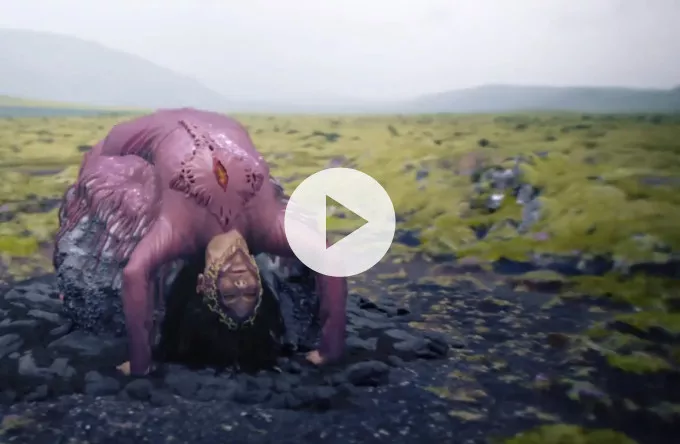 Albumcover kommer til live i ny Björk-video