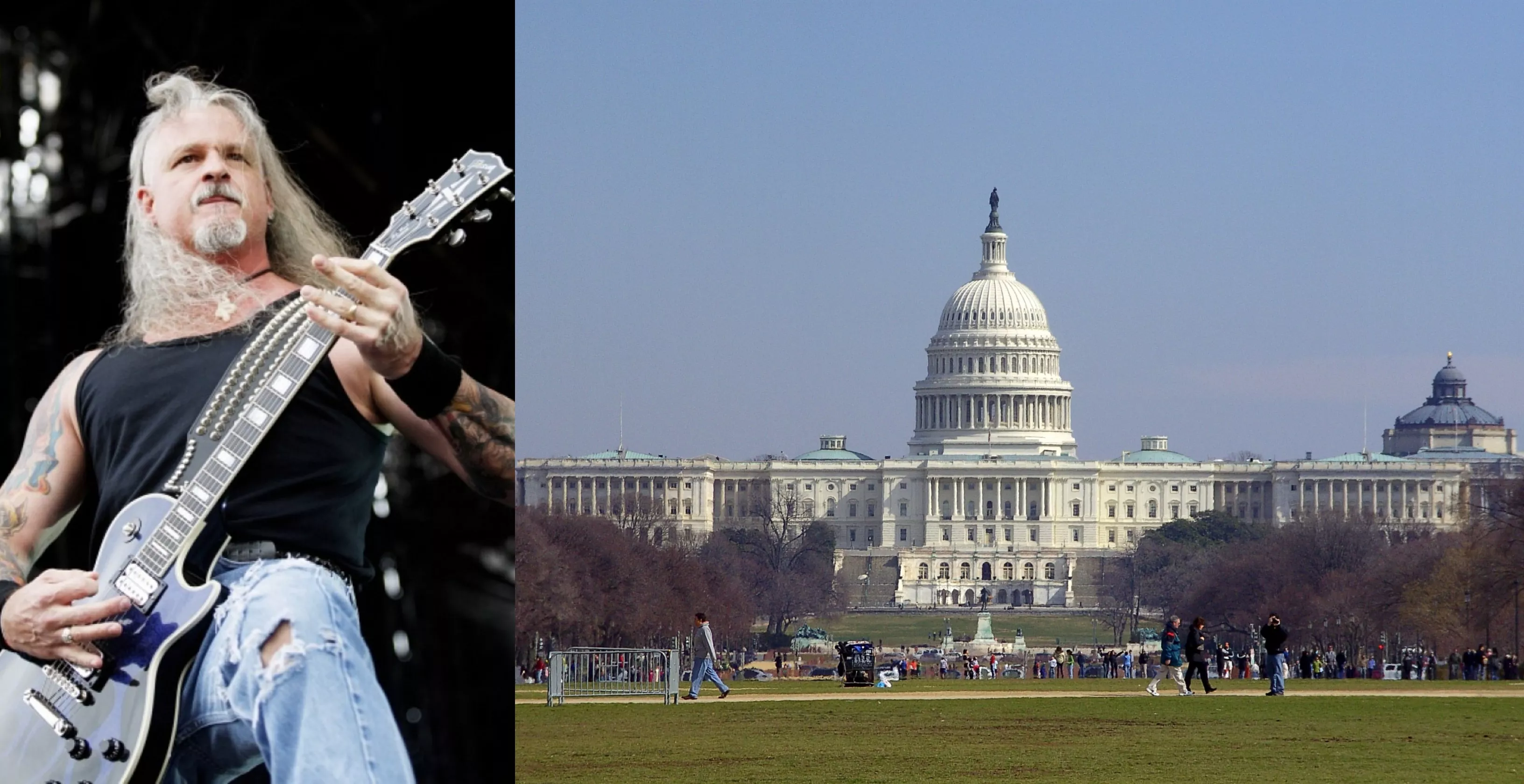 Her stormer guitaristen Kongressen – deltager i det voldsomme oprør