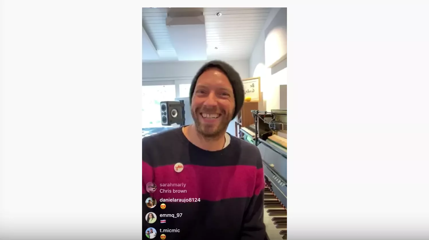 VIDEO: Chris Martin synger Coldplays megahits for #TogetherAtHome