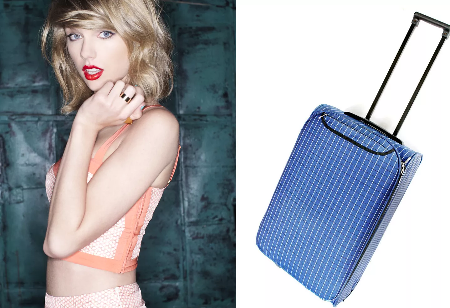 Taylor Swift gömmer sig ibland i en resväska