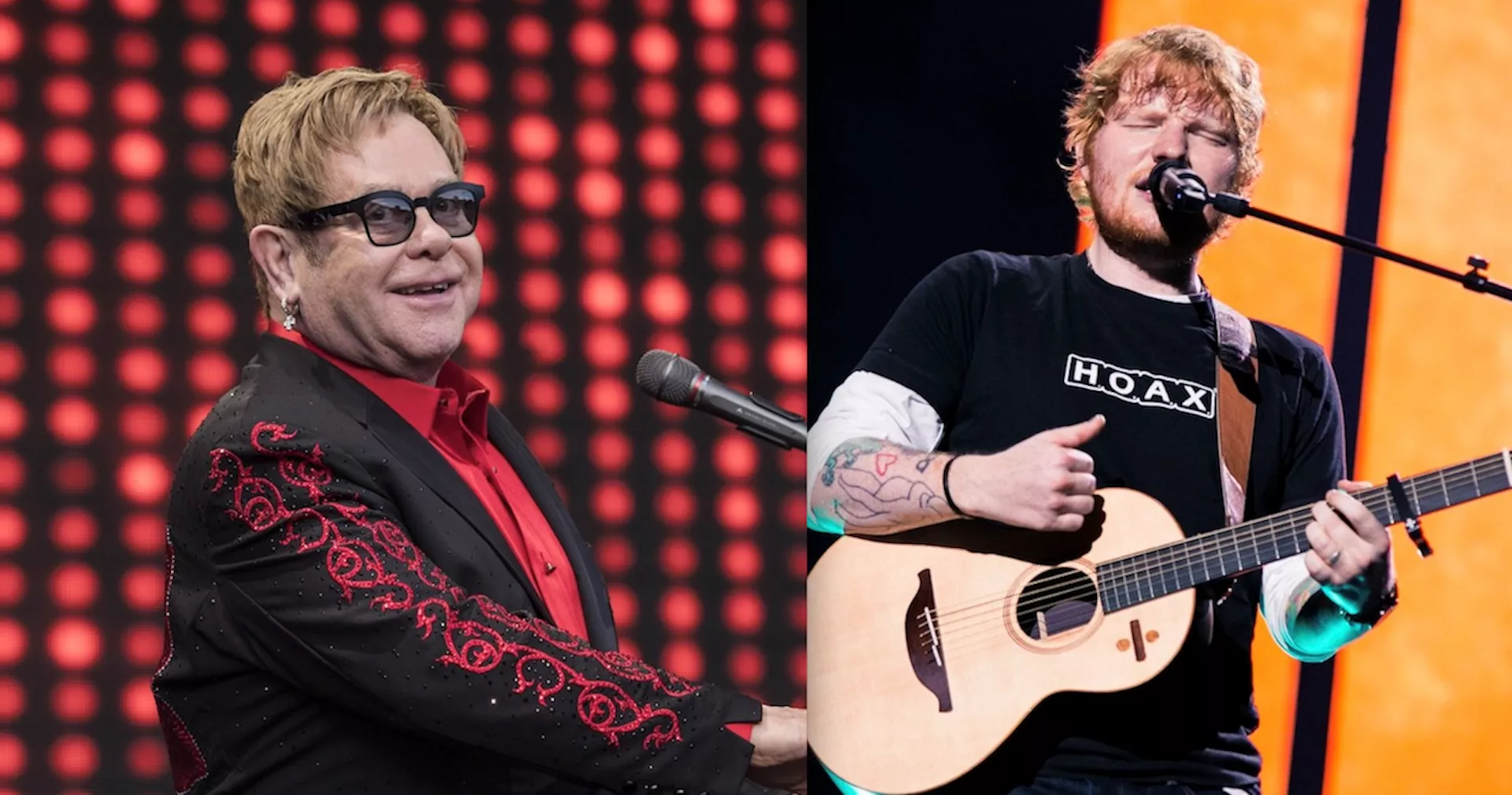 Ed Sheeran og Elton John laver julesang sammen