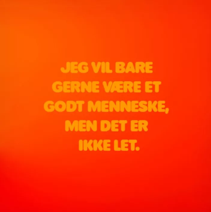 Jeg vil bare gerne være et godt menneske, men det er ikke let. - Benjamin Hav