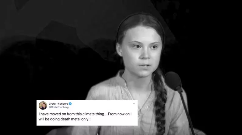 Greta Thunberg om den virala videon: "Från och med nu kommer jag bara göra death metal" 
