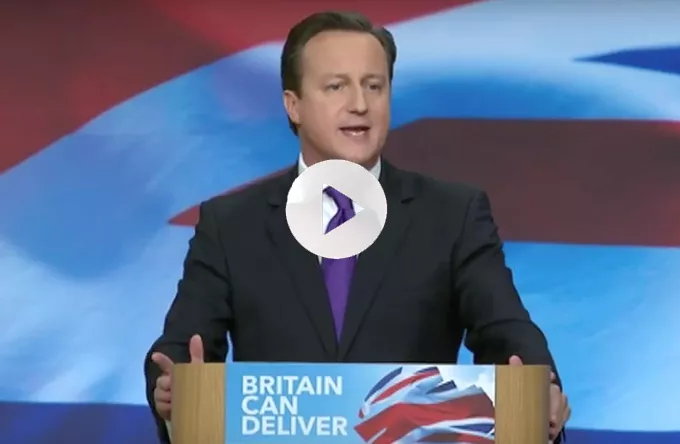 Se premierminister David Camerons morsomme grise-rap