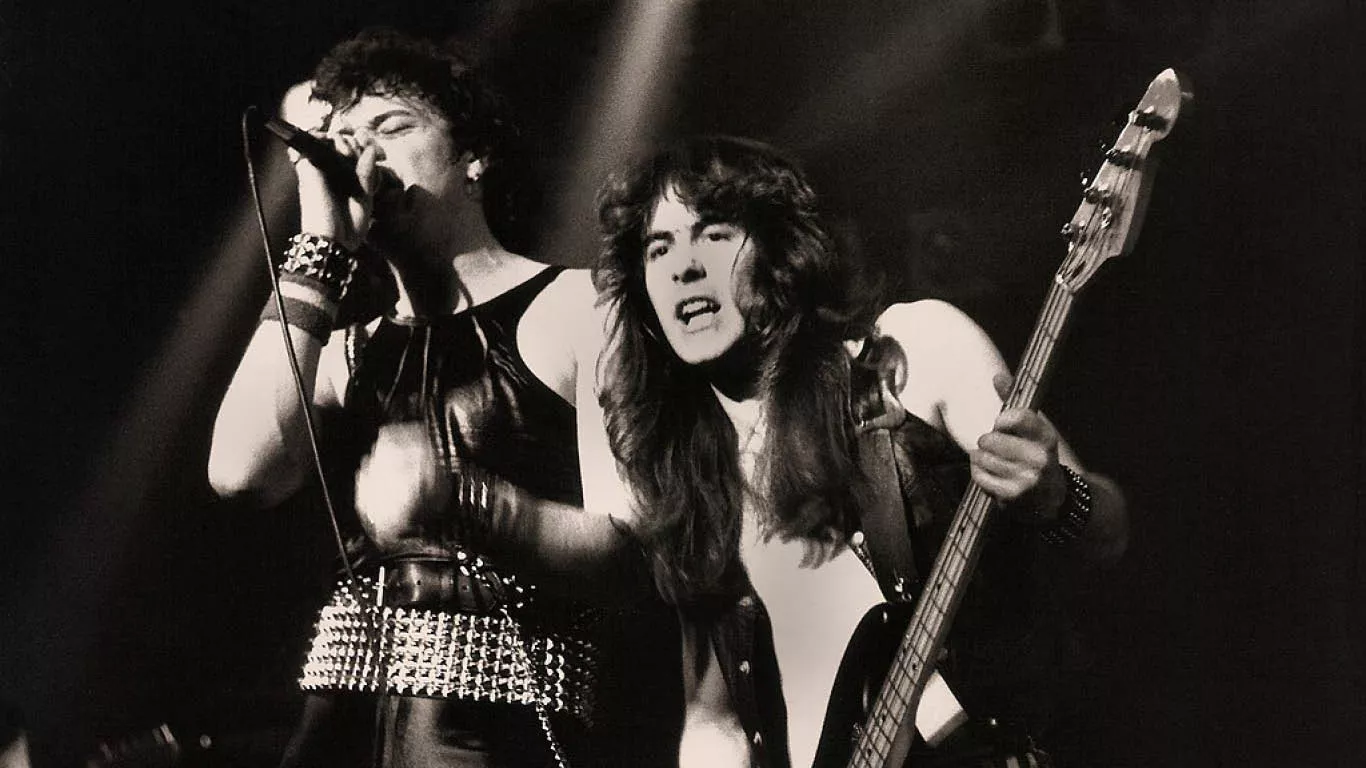 Paul Di'Anno och Steve Harris 1980.