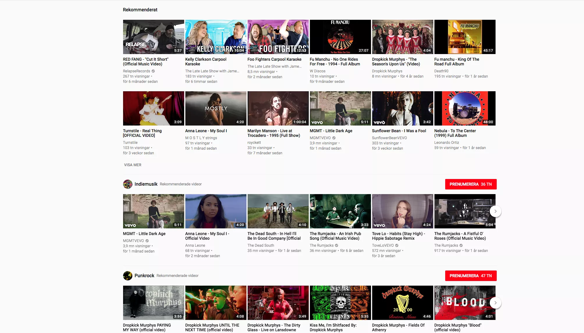 En rekke musikkvideoer blokkert på YouTube i Finland