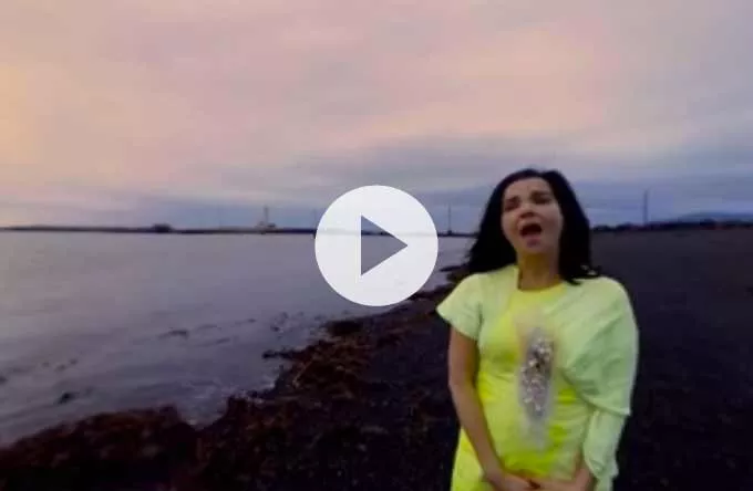 Se Björk malke en sten