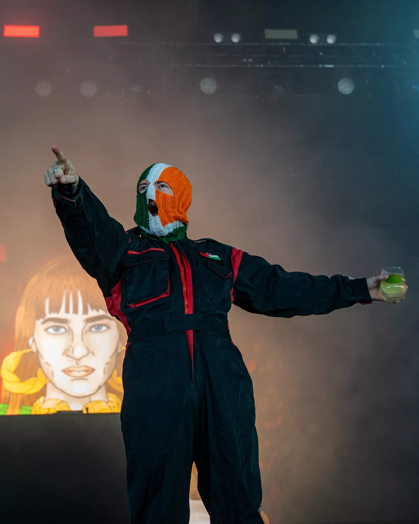 Kneecap under en konsert i juni i Danmark.