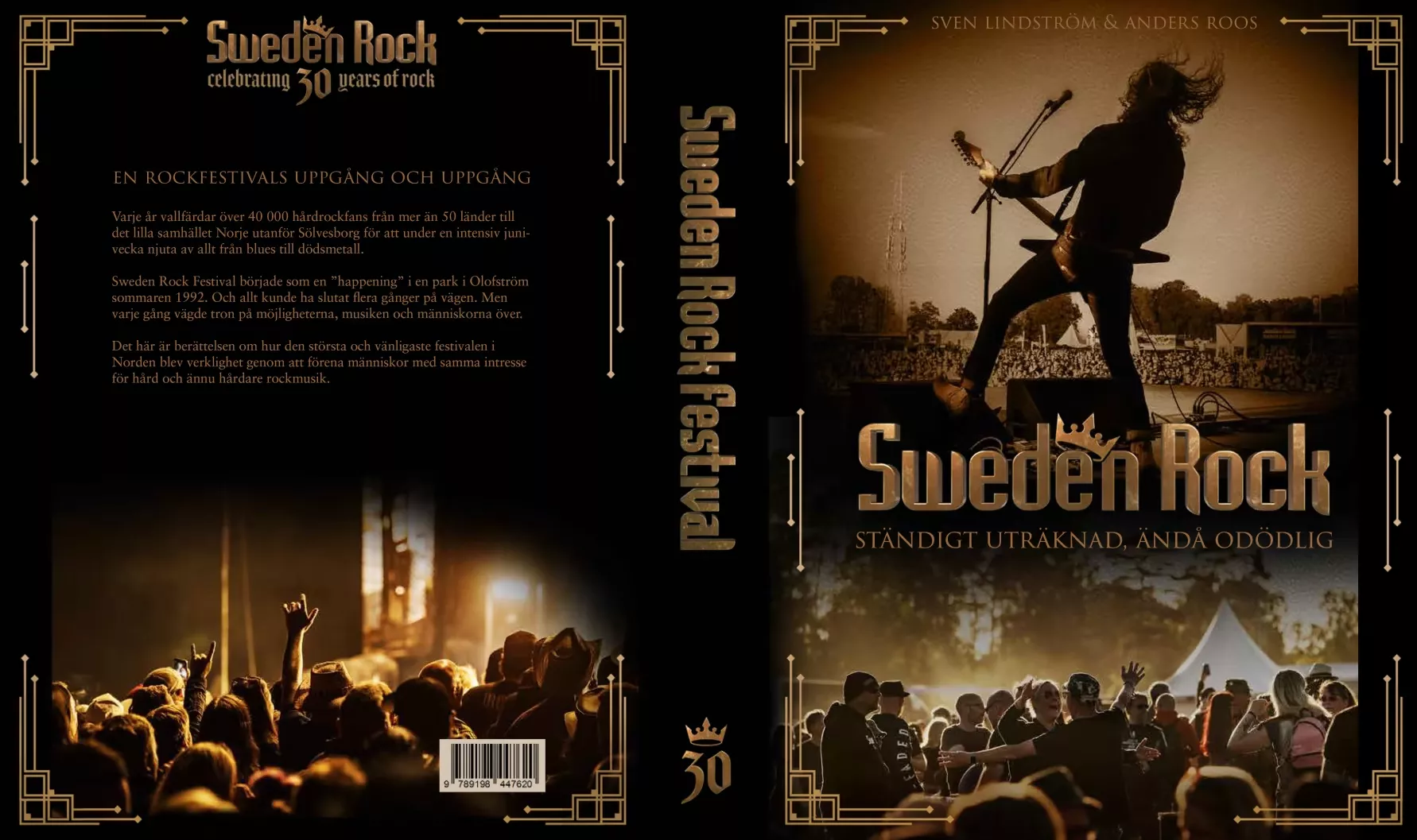Omslaget till boken Sweden Rock: Från “happening” i en park till Skandinaviens största rockfestival.