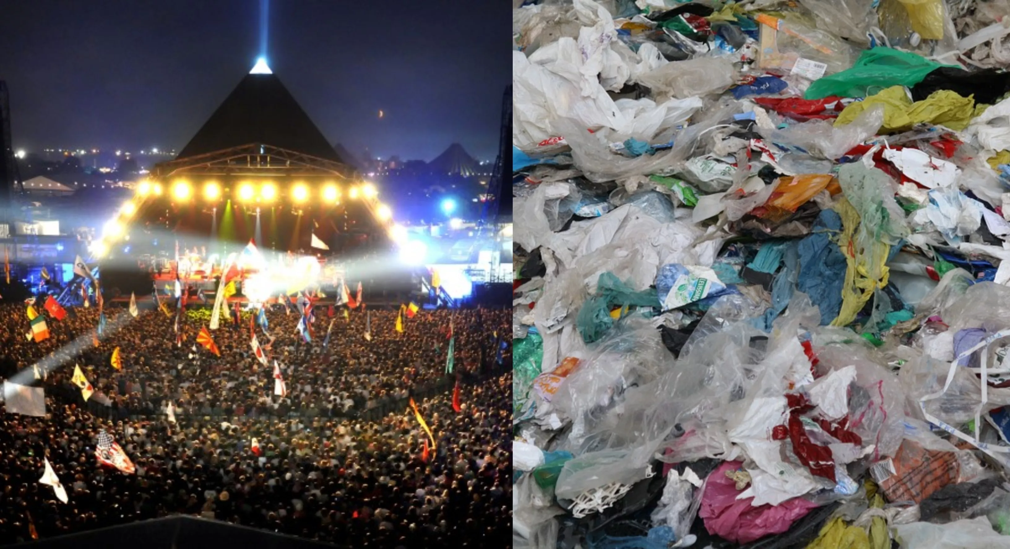 Brittiska festivalen bygger arena av återvunnen plast