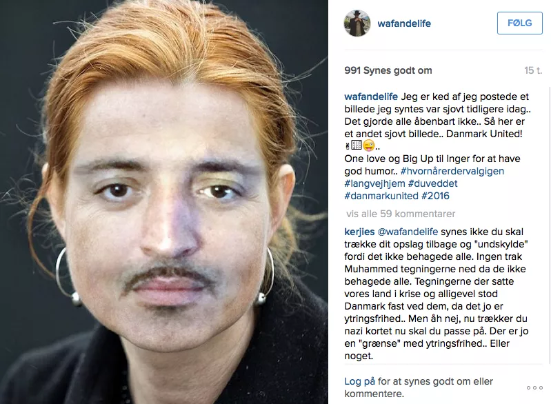 Wafande beklager nazi-portrættering af Støjberg