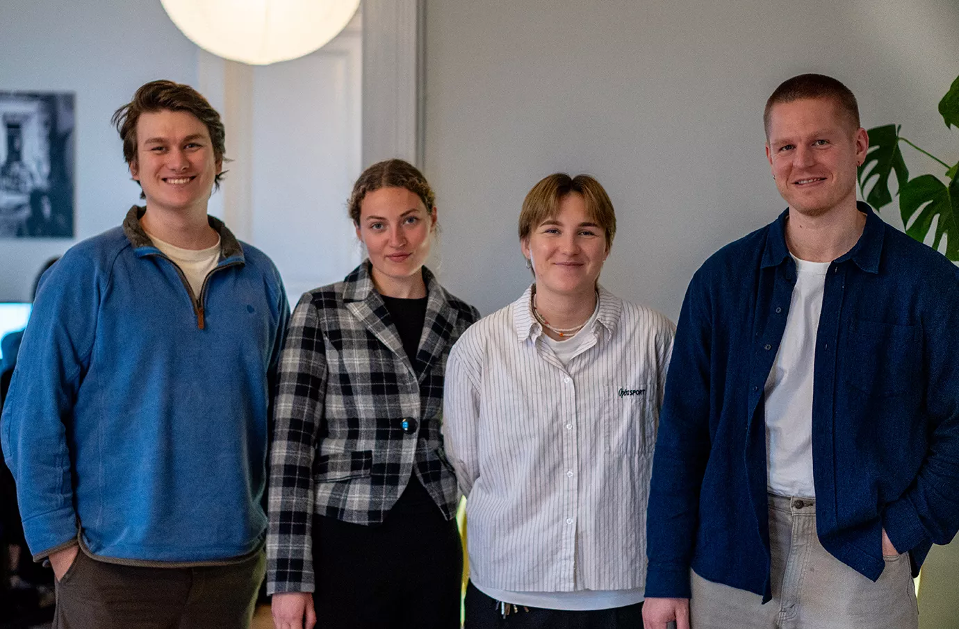 Fra venstre: Erik Grøn Klausen, Cecilie Damgaard Madsen, Laura Bøge, Erik Lillelund. Foto: Christian Otte