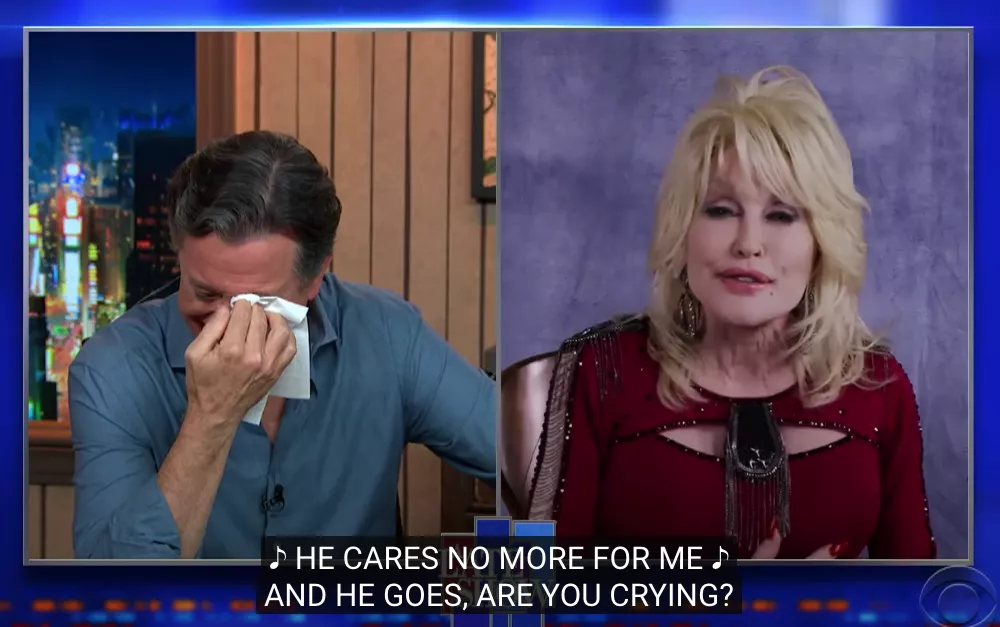VIDEO: Dolly Parton bringer tårer frem hos The Late Show-vært